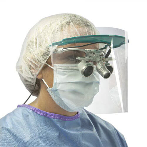 Face shield visors in clear