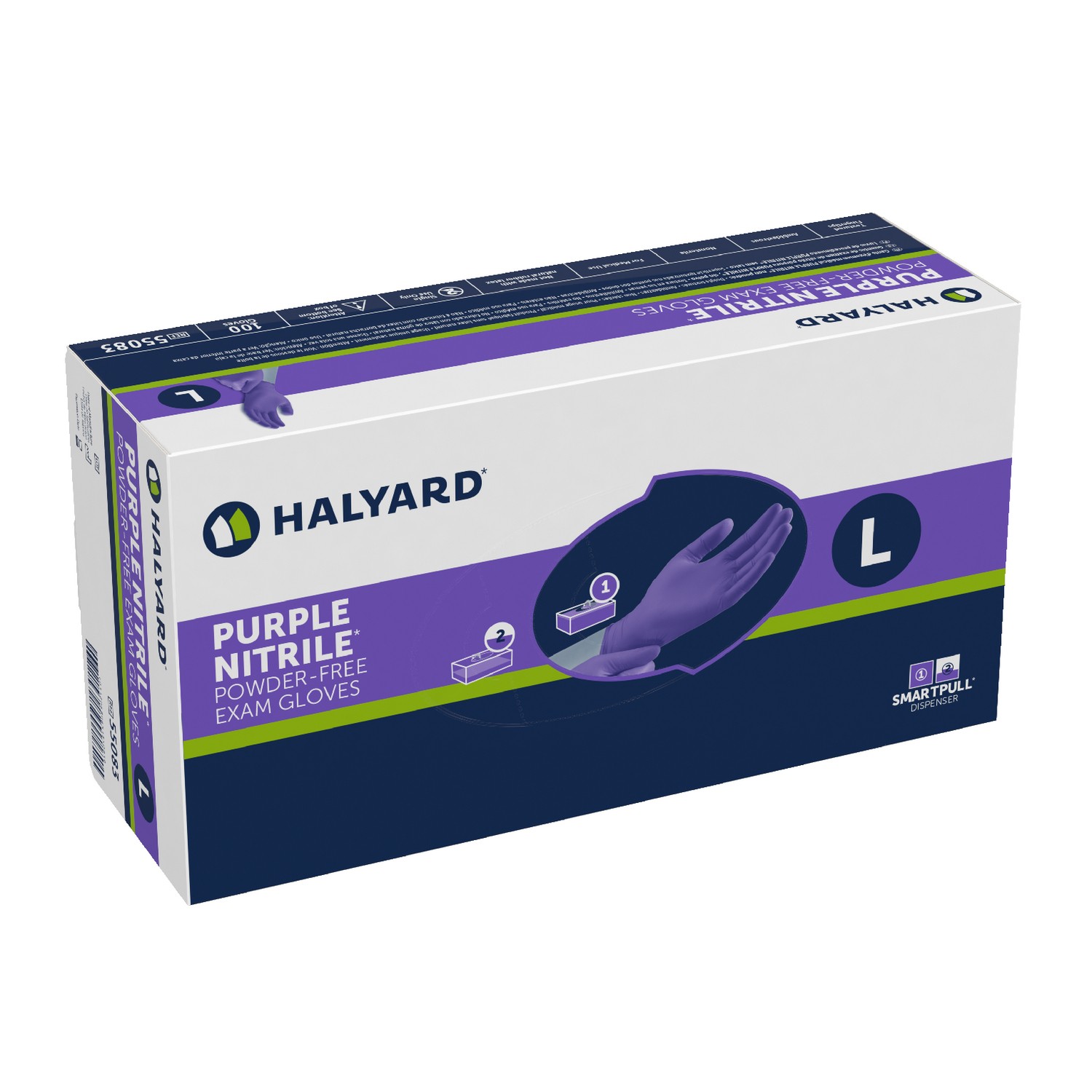 HALYARD PURPLE NITRILE* Dental Exam Glove, Medium, 100/box